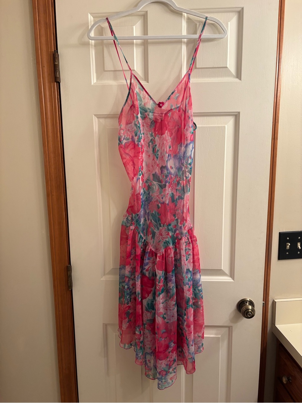 Dior Pink Floral Midi Slip Dress